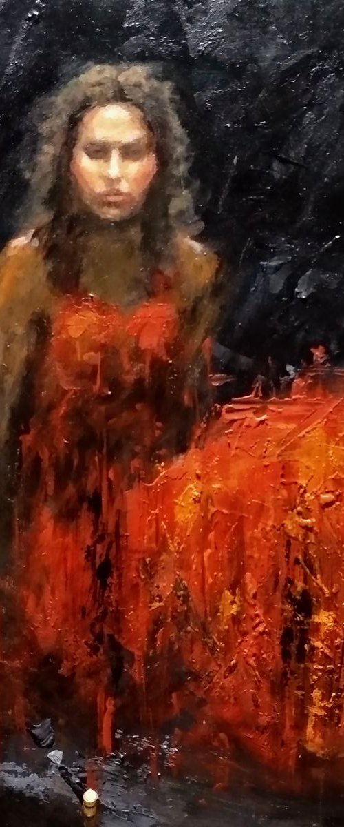 Lady in red1 by Vishalandra Dakur