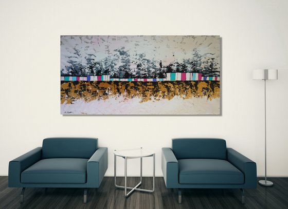 CANVAS ONLY - Borderline - 200 x 100 cm - XXXL (80 x 40 inches)