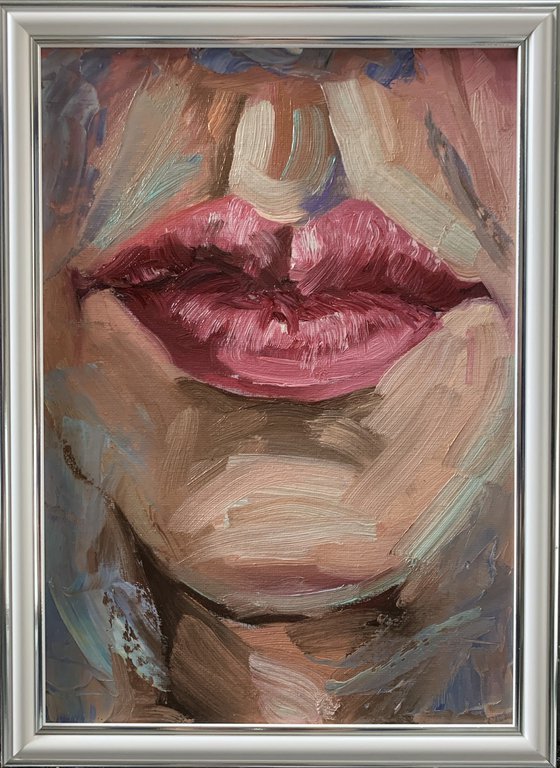 Pink lips.