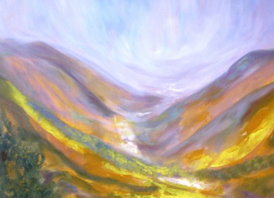 Ascent To The Mountains,125x85cm Large painting