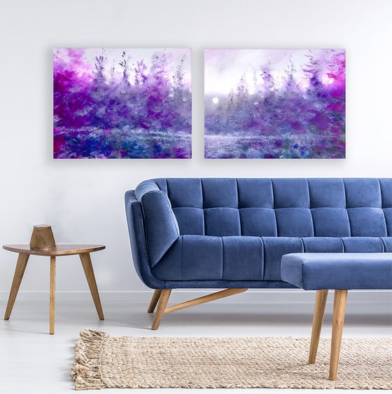 Amethyst Awakening Diptych