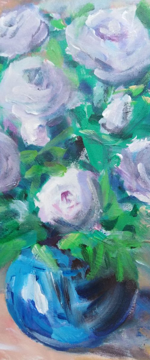 Lilac roses by Oxana Raduga