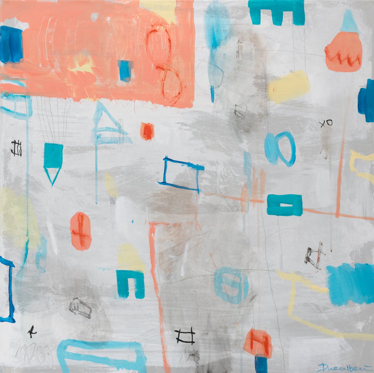 Geometric Painting , Dreams 32 By Duealberi, 31 X 31, Artwork For Sale On Artfinder
