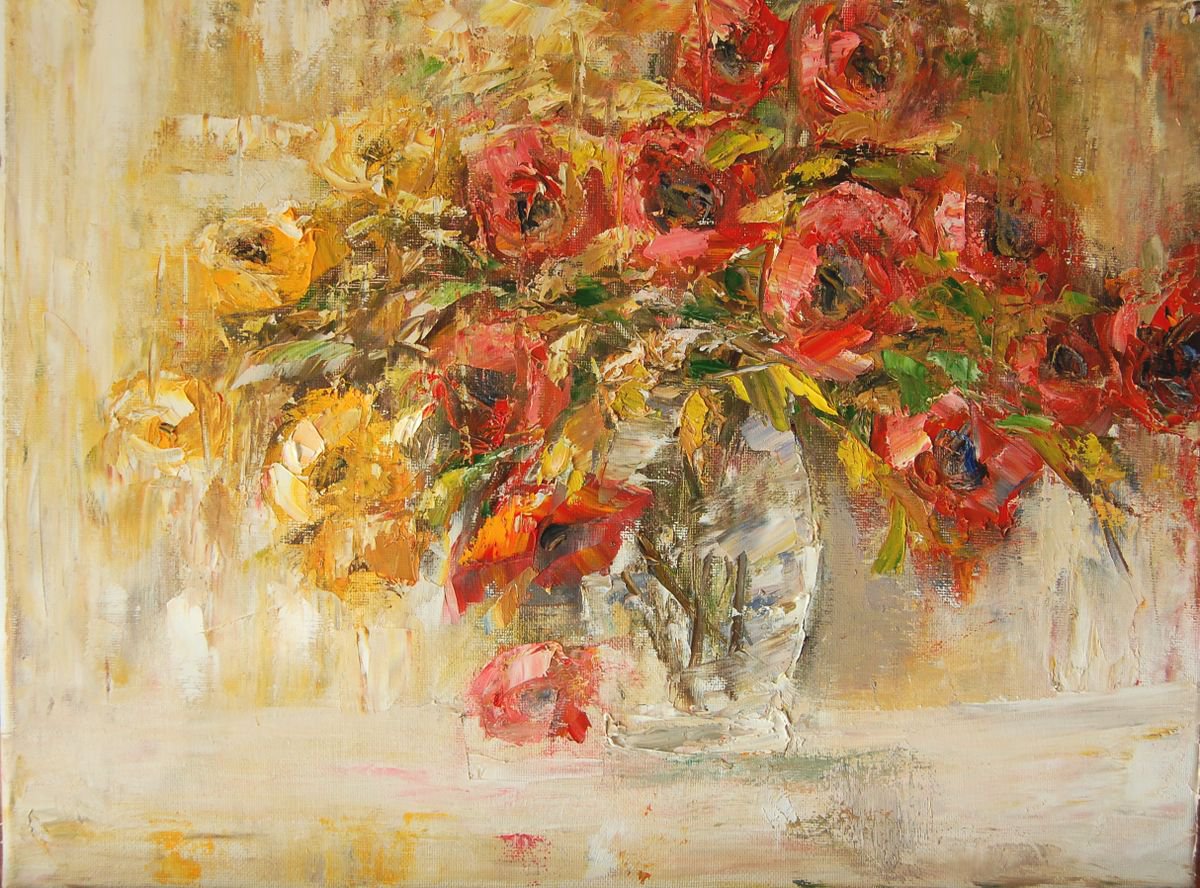 Flowers in the light by Mikhail Nikitsenka