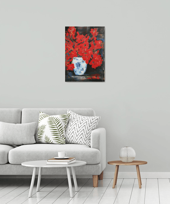 Red Bouquet /  ORIGINAL PAINTING