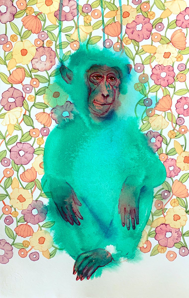 Green Monkey by Tania Zubareva
