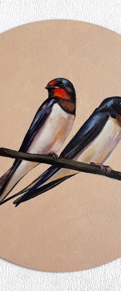 Swallow birds by Kateryna Somyk