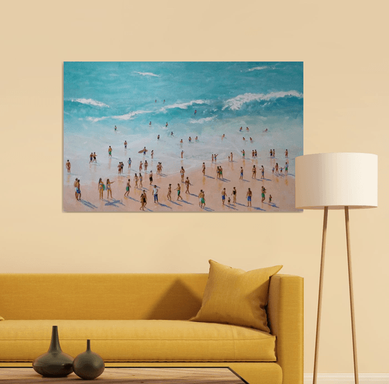 Summertime beach 48x30 in