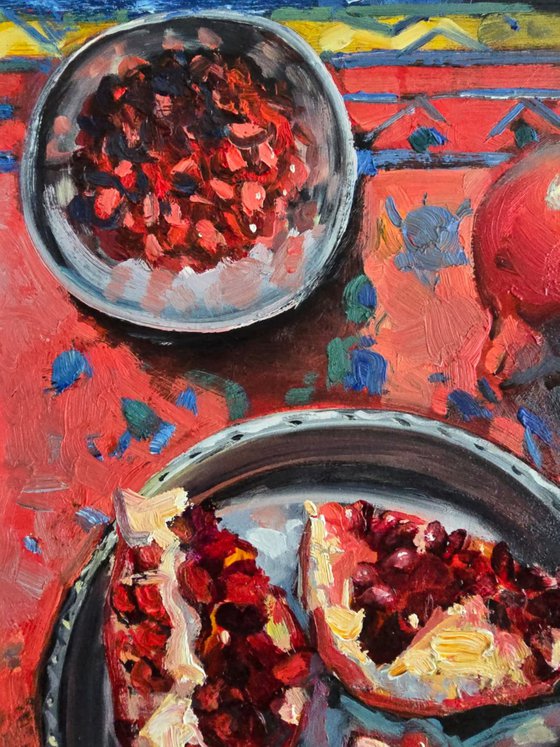 Pomegranates on Carpet