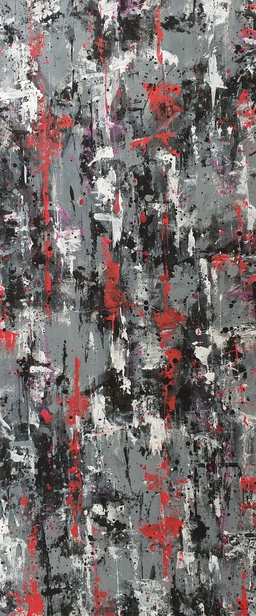 Abstract acrylic painting on canvas by M.Y. by Max Yaskin