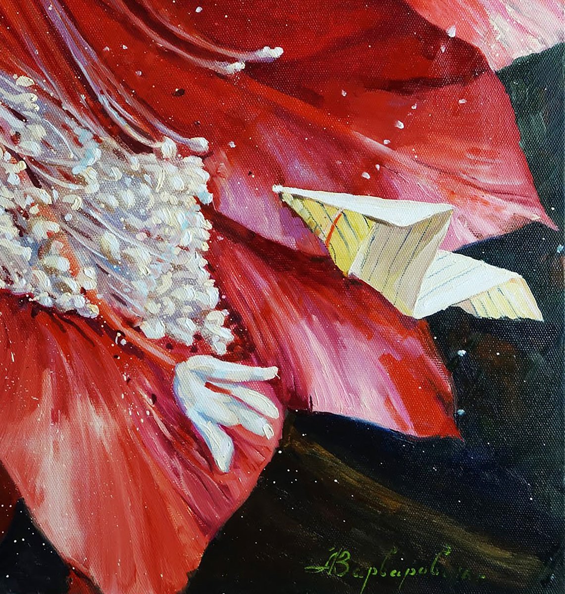 Photorealistic Botanical Giclee Print By Anatolii Varvarov, 20 X 28, Alien, Original Artwork