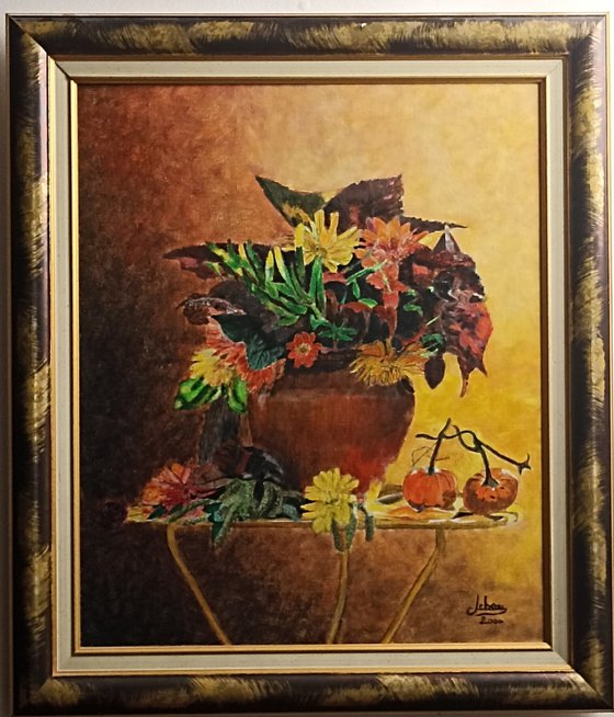 Flowers ans pumkins