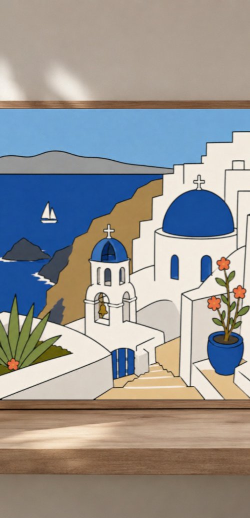 Dreaming Santorini #02 by Marina Krylova