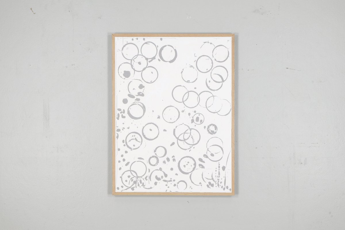 Abstract Painting By Johan Soderstrom, 25 X 33, #236 Turned Table - Paper Cups, Original Artwork