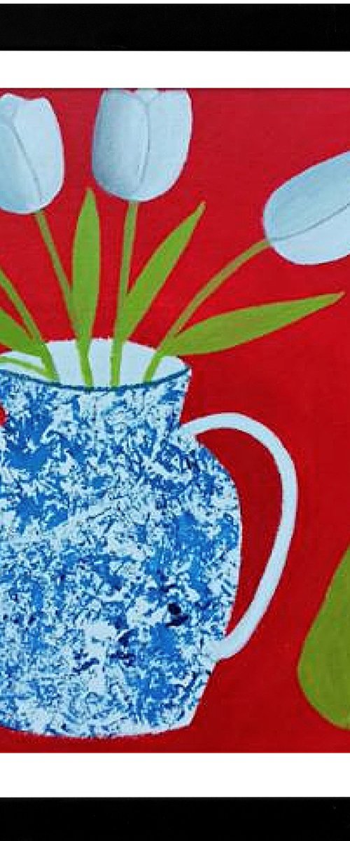Four White Tulips by Jan Rippingham
