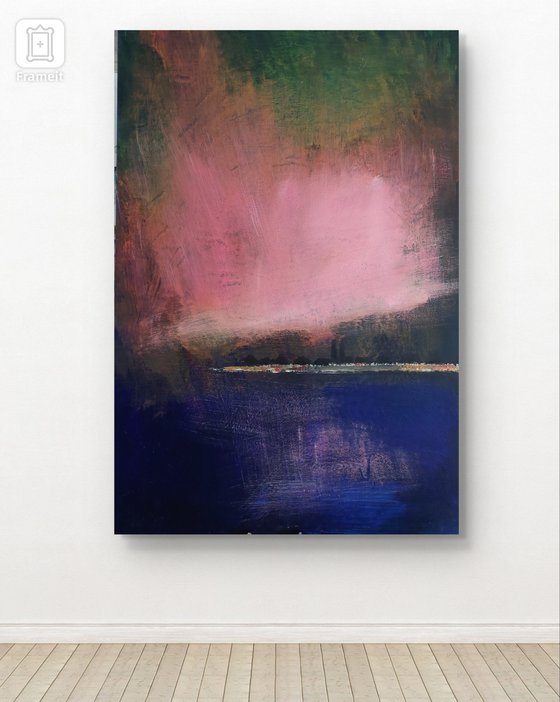 Abstract landscape sunset
