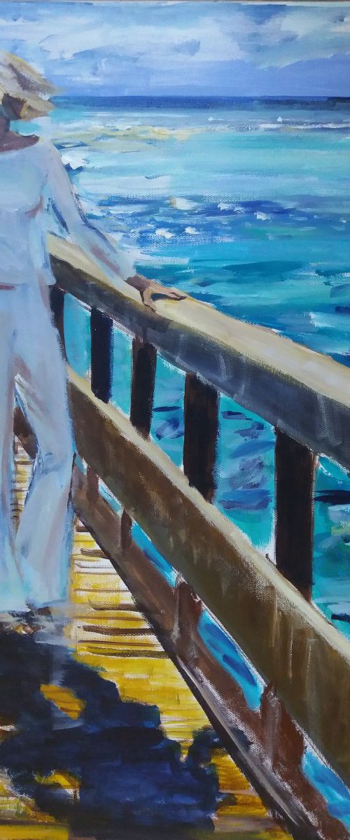 The girl and the sea by Oxana Raduga