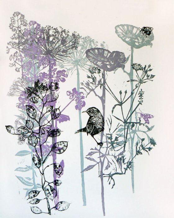 Reserved for customer order - Flora and fauna - (two monoprints of your choice)