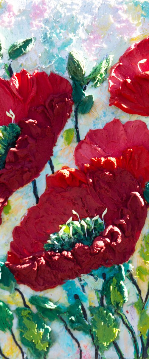 Textured Floral Masterpiece by Lena Owens at OLena Art