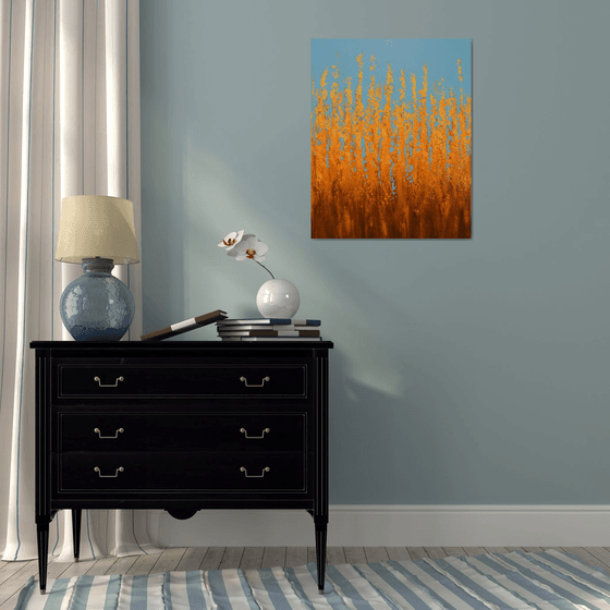 Blue Orange Burst - Color Field