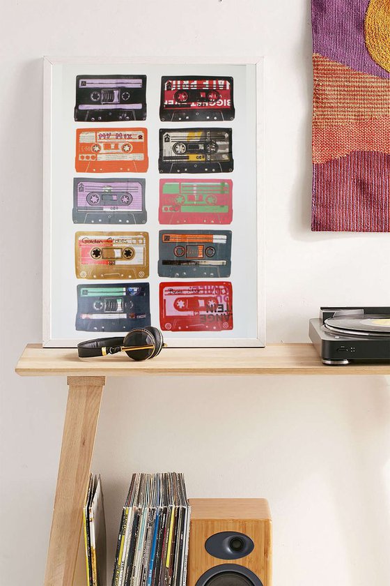 Cassettes #3 (cassette tapes, retro music, 70's, 80's rock culture)