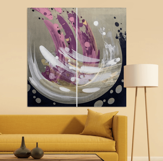 "Bowl". Original art, gift, one of a kind, handmade painting.