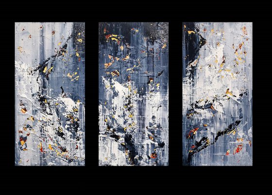 150x100cm. / Abstract triptych / Abstract 2270