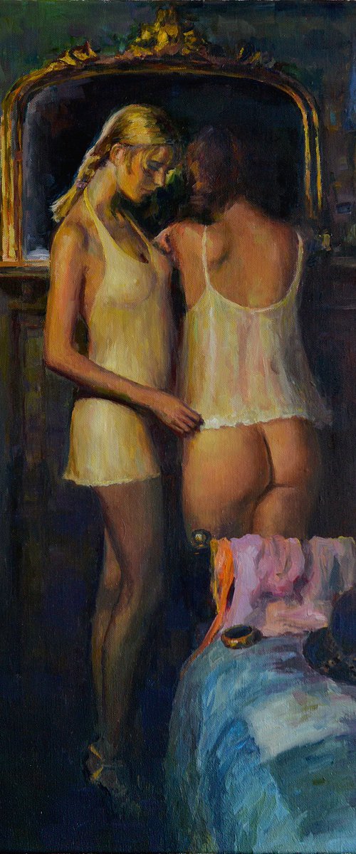 At the mirror by Vachagan Manukyan