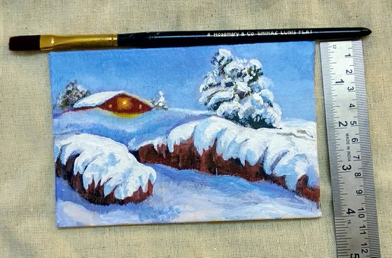 Miniature Winter landscape
