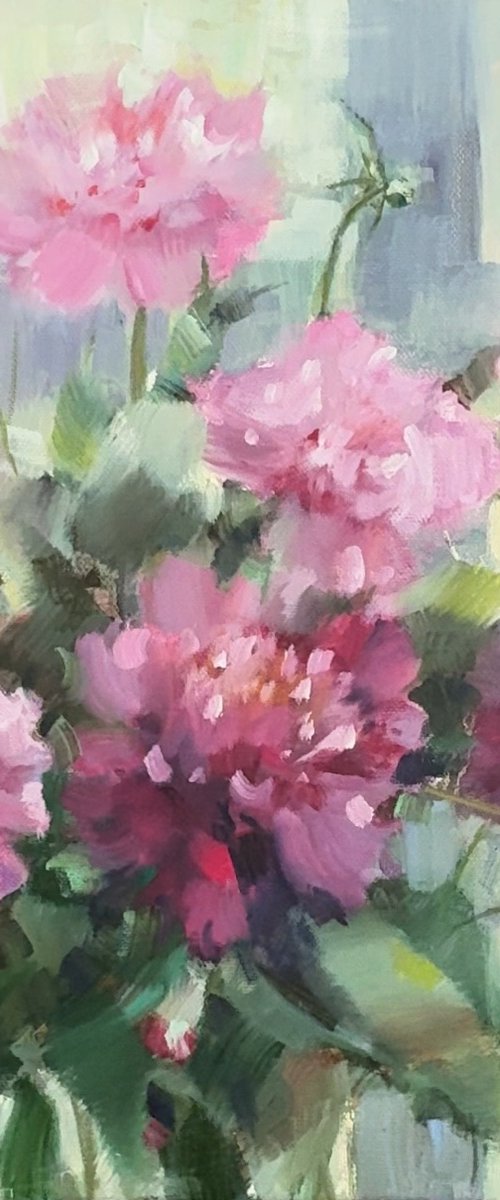 Pink peonies by Olha Laptieva