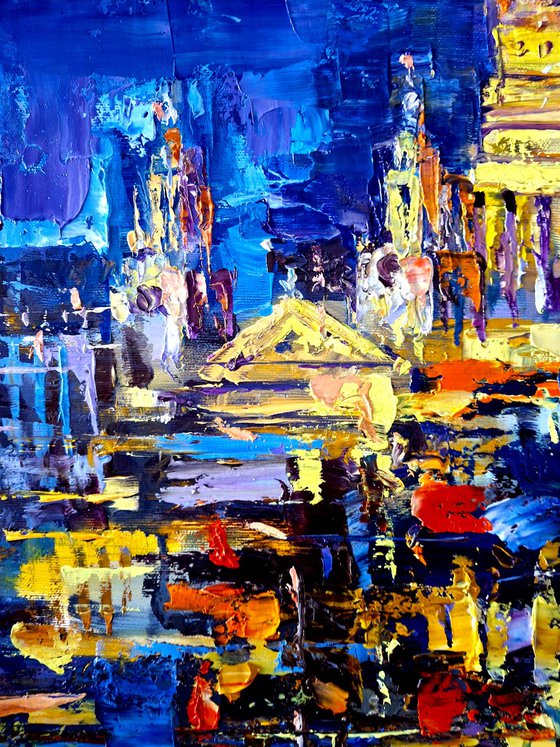 Fog lights over the Thames