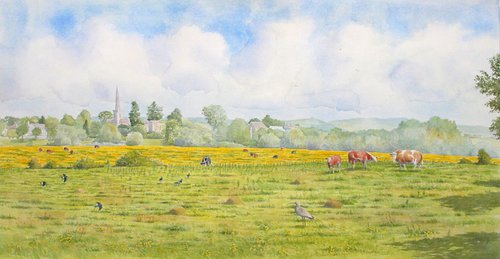 Across the meadows to Bredon in Maytime by John Horton