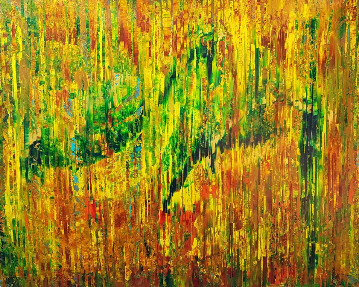 Abstract Acrylic Painting By Ivana Olbricht, 55 X 43, I Will Meet You In The Forest, Original Artwork
