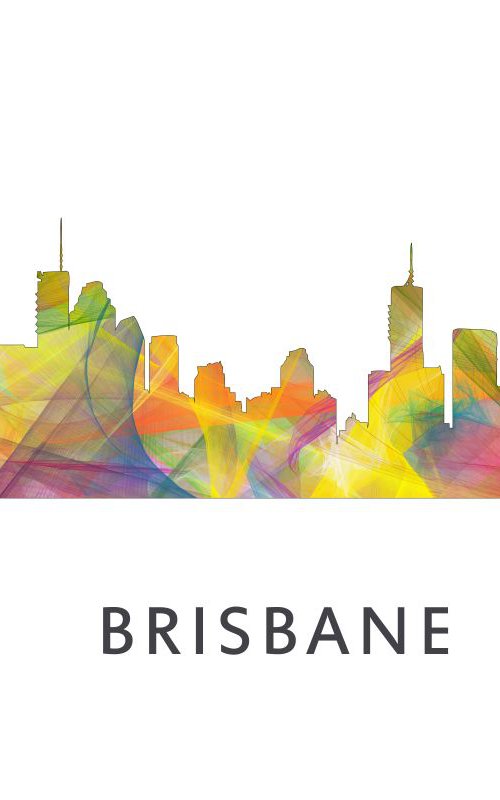 Brisbane Queensland Australia Skyline WB1 by Marlene Watson
