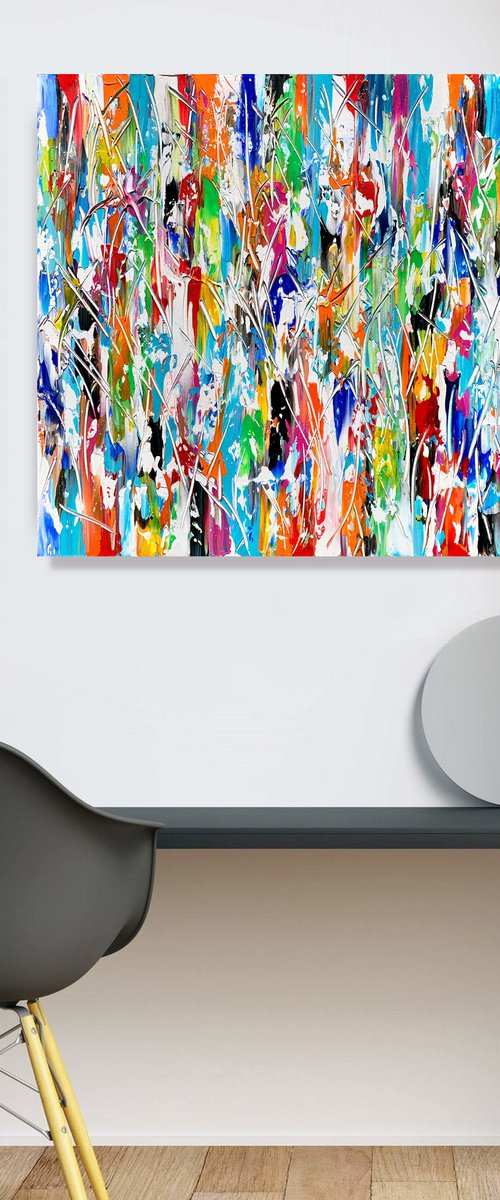 Emotion & Energy of Color #6 - TEXTURED ABSTRACT ART –  READY TO HANG! by Julijana Ravbar