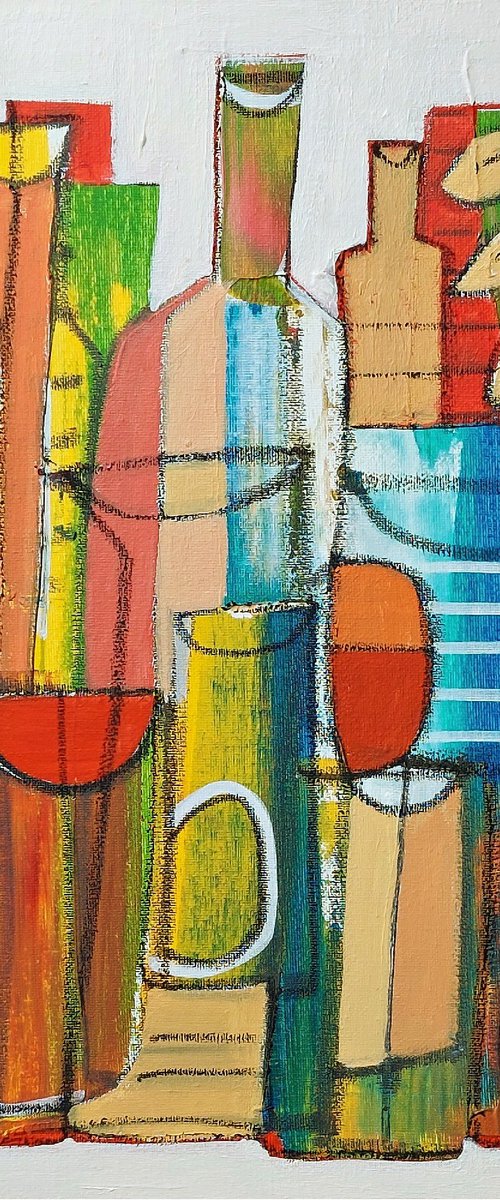 Still Life with Bottles IV by Jan Rippingham