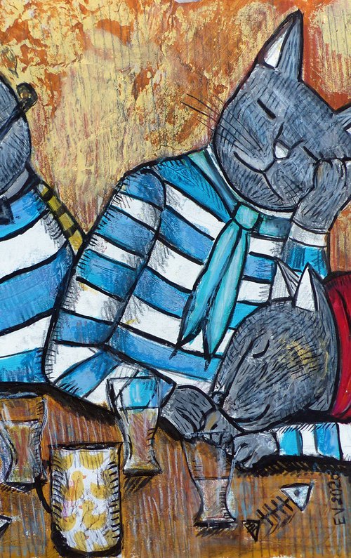 Cats in the Pub #2 by Elizabeth Vlasova