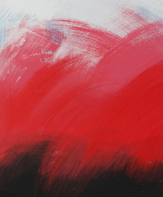 Brush Stroked Serie - Oceanic Red painting - 03J