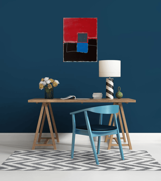 Red and black composition