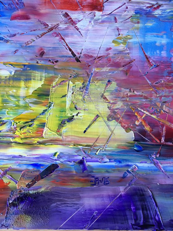 "Beautiful Mess" - Save As Series - Original PMS Abstract Diptych Oil Paintings On Concave Wood - 36" x 18"