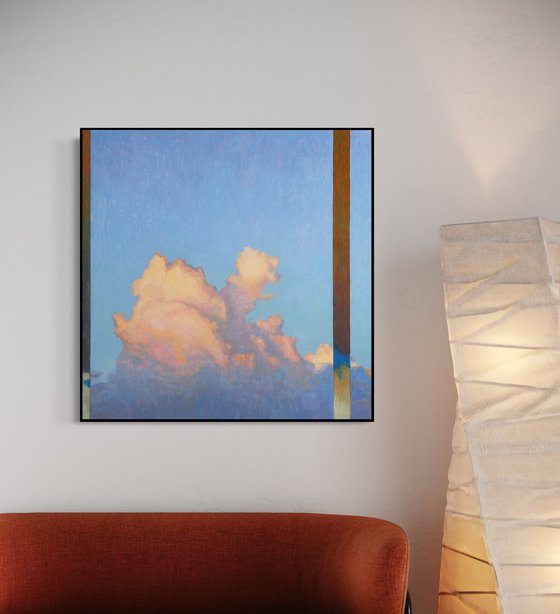 Growing cumulus clouds