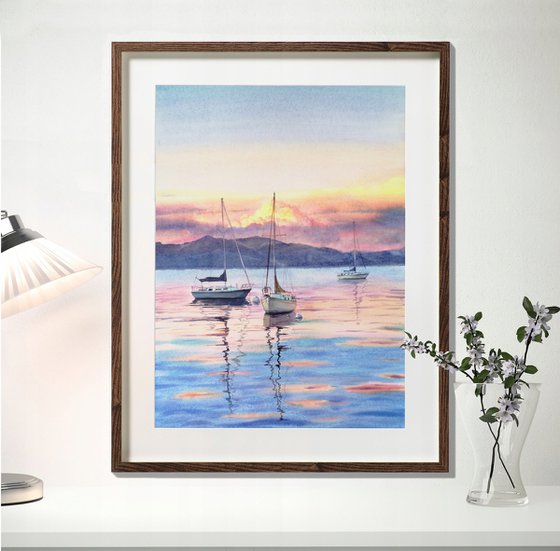 Yachts in Evening Glow
