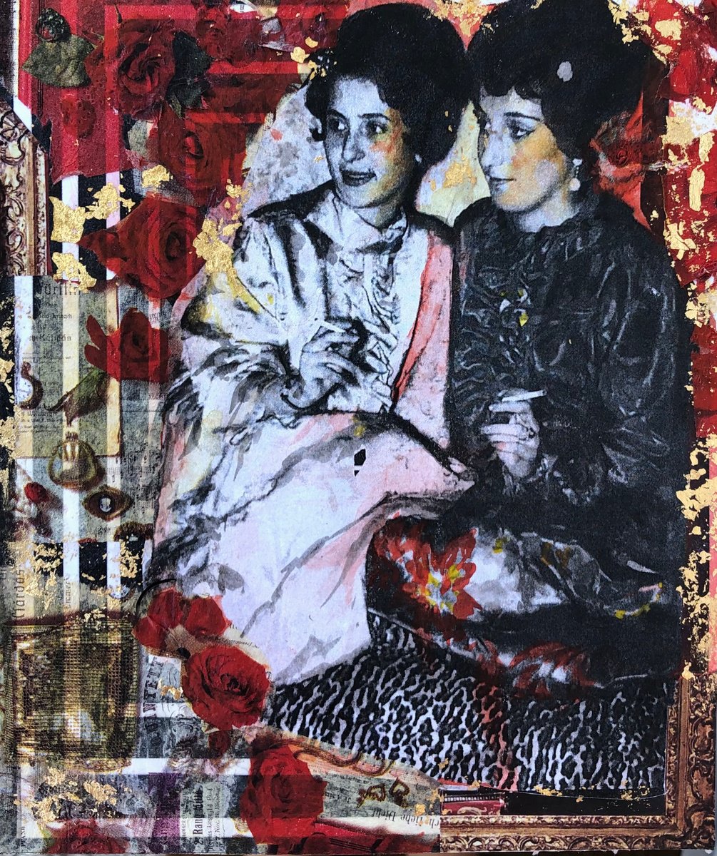 Portrait Collage By Snezana Djordjevic, 7 X 9", Passacaglia, Original Artwork