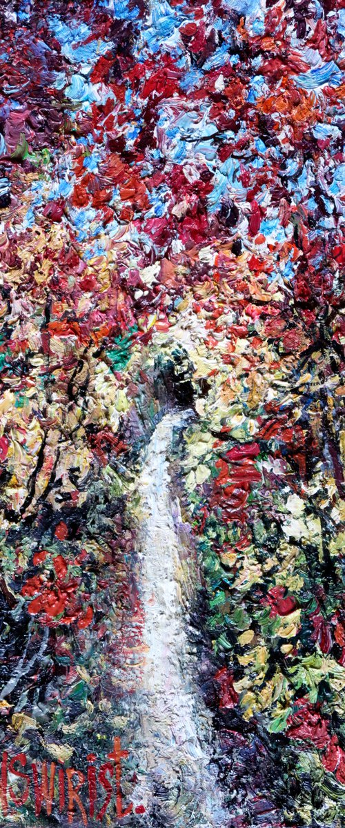 Autumn path. by Nikifor Swiristuhin