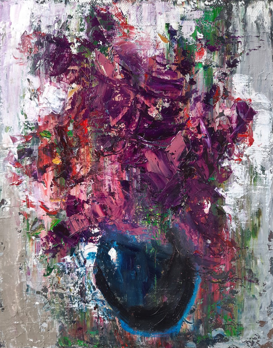 Expressive Oil Painting , Lilac By Lana Pochikyan, 16 X 20, Artwork For Sale On Artfinder