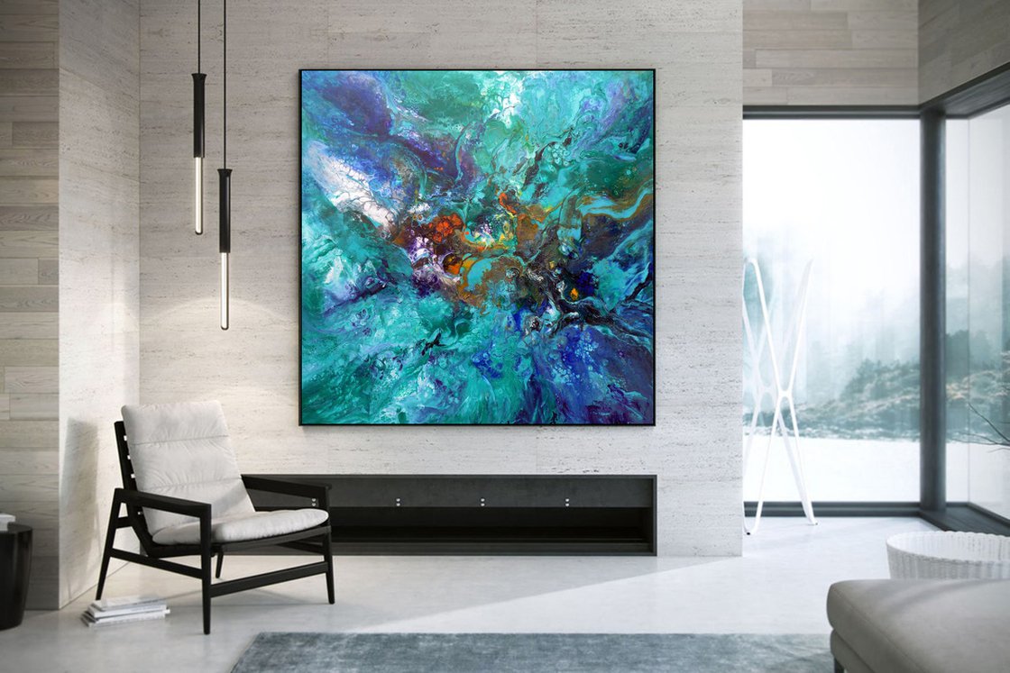 The deep edge of the ocean Acrylic painting by Areti Ampi | Artfinder