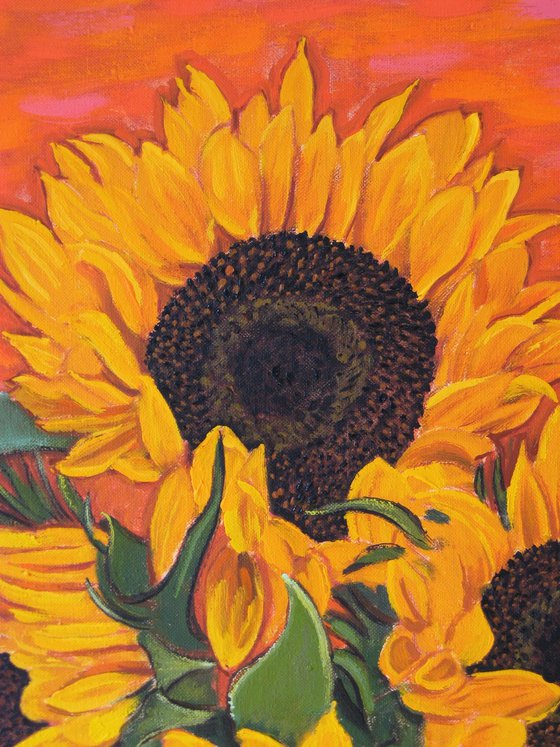 Four Sunflowers