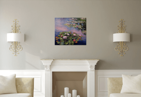 "Water lilies on the water"