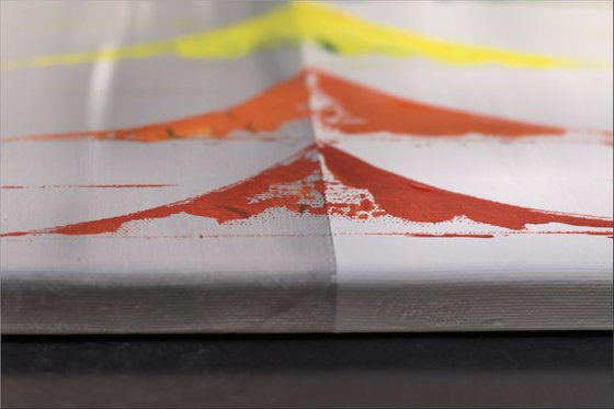Regatta - Abstract- Colourfull Sailboat Painting- Large Acrylic Art Canvas Wart Art Ready to hang