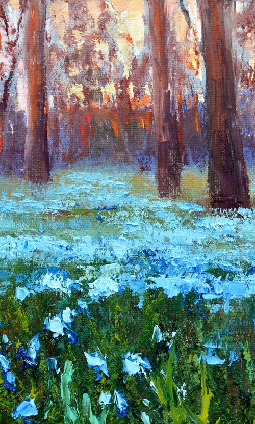 Scilla in the morning park by Elena Lukina